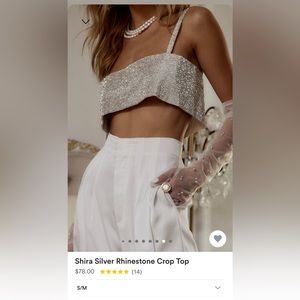 NWT Rhinestone Crop Top - S/M - Never worn!